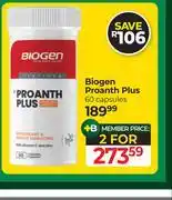 Dis-Chem Biogen Proanth Plus 60 Capsules-For 2 offer