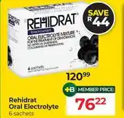 Dis-Chem Rehidrat Oral Electrolyte 6 Sachets offer