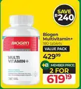 Dis-Chem Biogen Multivitamin+ 180 Tablets Value Pack-For offer