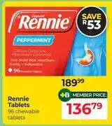 Dis-Chem Rennie Tablets 96 Chewable Tablets offer