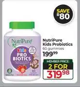 Dis-Chem NutriPure Kids Probiotics 60 Gummies-For 2 offer