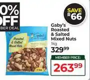 Dis-Chem Gaby's Roasted & Salted Mixed Nuts-1Kg offer