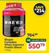 Dis-Chem Biogen Complete Whey Supreme Protein Blend-1.75Kg offer