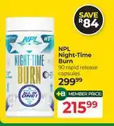 Dis-Chem NPL Night Time Burn 90 Rapid Release Capsules offer