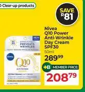 Dis-Chem Nivea Q10 Power Anti Wrinkle Day Cream SPF30-50ml offer