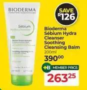 Dis-Chem Bioderma Sebium Hydra Cleanser Soothing Cleansing Balm-200ml offer