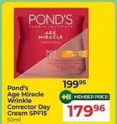Dis-Chem Pond's Age Miracle Wrinkle Corrector Day Cream SPF15-50ml offer