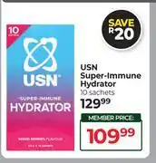 Dis-Chem USN Super Immune Hydrator 10 Sachets offer
