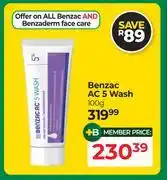 Dis-Chem Benzac AC 5 Wash-100g offer