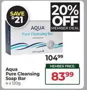 Dis-Chem Aqua Pure Cleansing Soap Bar-4 x 120g offer