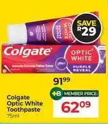 Dis-Chem Colgate Optic White Toothpaste-75ml offer