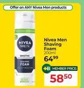 Dis-Chem Nivea Men Shaving Foam-200ml offer