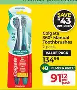 Dis-Chem Colgate 360° Manual Toothbrushes-Per Pack offer