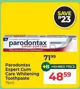 Dis-Chem Parodontax Expert Gum Care Whitening Toothpaste-75ml offer