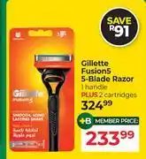 Dis-Chem Gillette Fusion 5 5-Blade Razor (1 Handle + 2 Cartridges) offer
