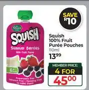 Dis-Chem Squish 100% Fruit Puree Pouches-For 4 x 110ml offer