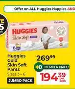 Dis-Chem Huggies Gold Skin Soft Pants (Sizes 3-6)-Per Pack offer