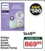 Dis-Chem Philips Avent Single Electric Breast Pump offer
