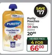 Dis-Chem Purity Pouches 150ml Or Jars 200ml-For 4 offer