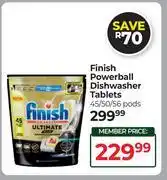 Dis-Chem Finish Powerball Dishwasher Tablets-45/50/56 Pods offer