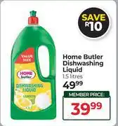 Dis-Chem Home Butler Dishwashing Liquid-1.5Ltr offer