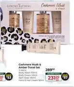 Dis-Chem The Luxury Bathing Cashmere Musk & Amber Travel Set 4 Piece-Per Set offer