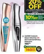 Dis-Chem Deborah Milano 24ORE Instant Maxi Volume Or 5 In 1 Extraordinary Mascara offer