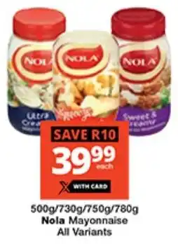 Checkers Nola Mayonnaise All Variants offer
