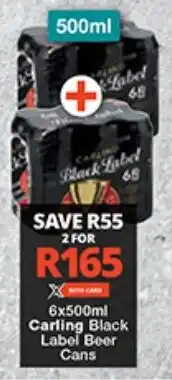 Checkers Carling Black Label Beer Cans offer