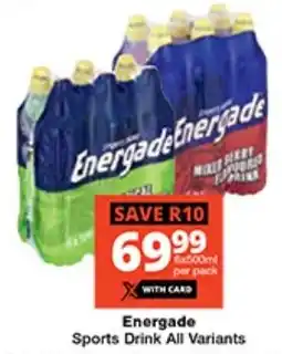 Checkers Energade Sports Drink All Variants offer