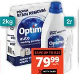 Checkers Optimo Auto Liquid Detergent/ Auto Washing Powder offer