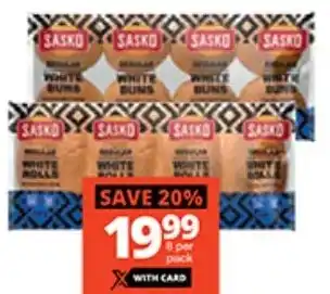 Checkers Sasko Regular White Rolls/ Buns offer