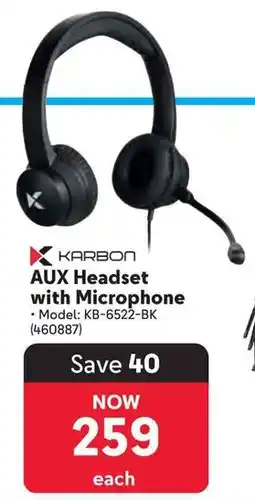 Makro Karbon AUX Headset with Microphone offer