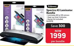 Makro Fellowes Spectra A3 Laminator Bundle offer
