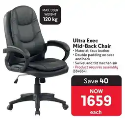 Makro Ultra Exec Mid-Back Chair offer