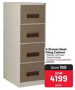 Makro 4-Drawer Steel Filing Cabinet offer