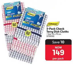 Makro Goldenmarc Check Terry Dish Cloths offer