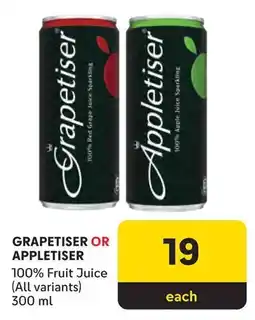 Makro Grapetiser or Appletiser 100% Fruit Juice offer