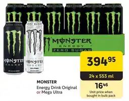 Makro Monster Energy Drink Original or Mega Ultra offer