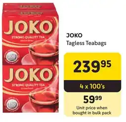 Makro Joko Tagless Teabags offer
