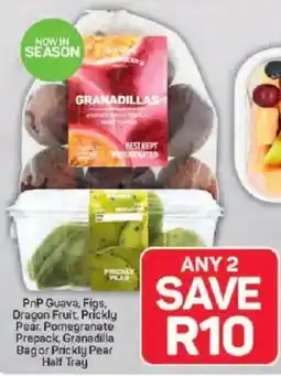 Pick n Pay PnP Guava, Figs, Dragon Fruit, Prickly Pear, Pomegranate Prepack, Granadilla Bag or Prickly Pear Half Tray offer
