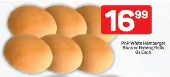 Pick n Pay PnP White Hamburger Buns or Hotdog Rolls offer