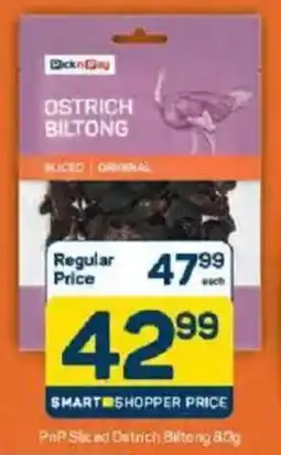 Pick n Pay PnP Sliced Ostrich Biltong offer