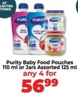 Food Lover's Market Purity Baby Food Pouches or Jars Assorted offer