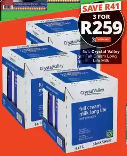 Checkers Crystal Valley Full Cream Long Life Milk offer