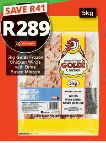 Checkers Goldi Frozen Chicken Wings with Brine Based Mixture offer
