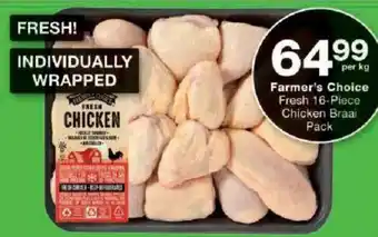 Checkers Farmer's Choice Fresh Chicken Braai Pack offer