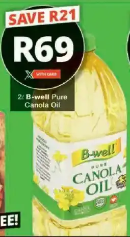 Checkers B-well Pure Canola Oil offer