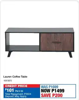 OK Furniture Lauren Coffee Table offer