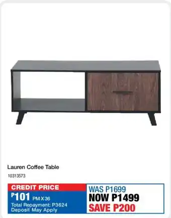 OK Furniture Lauren Coffee Table offer